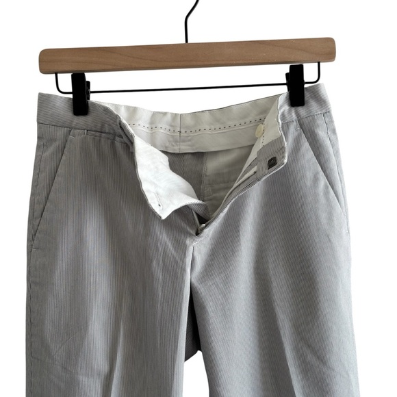 Express Photographer Cropped Trousers Size 28/32 Office Business Casual Striped - Picture 6 of 13